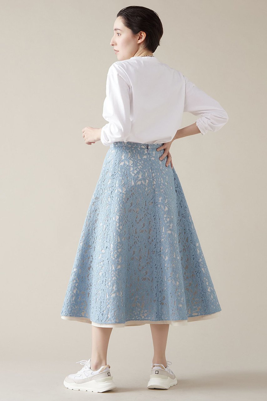 【マルティニーク/martinique】のレースサーキュラースカート 人気、トレンドファッション・服の通販 founy(ファニー) ファッション Fashion レディースファッション Fashion for Women スカート Skirts メッシュ Mesh, Net Fabric レース Lace, Lace Fabric 無地 Plain, Solid Color other-4|ID: prp329100004879421 ipo3291000000036409264