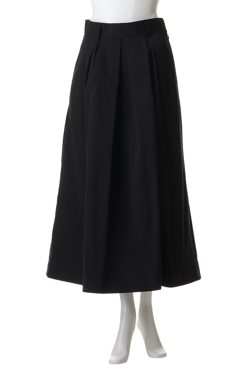 【ランバン オン ブルー/LANVIN en Bleu】のタフタタックフレアスカート 人気、トレンドファッション・服の通販 founy(ファニー) 　ファッション　Fashion　レディースファッション　Fashion for Women　スカート　Skirts　Aライン・フレアスカート　A-Line & Flared Skirts　ロングスカート　Long Skirts / Maxi & Midi Skirts　シンプル　Simple, Minimal　タフタ　Taffeta, Structured Fabric　フレア　Flare, Flared　ロング　Long, Long-Length　other-2|ID: prp329100004879436 ipo3291000000036409396