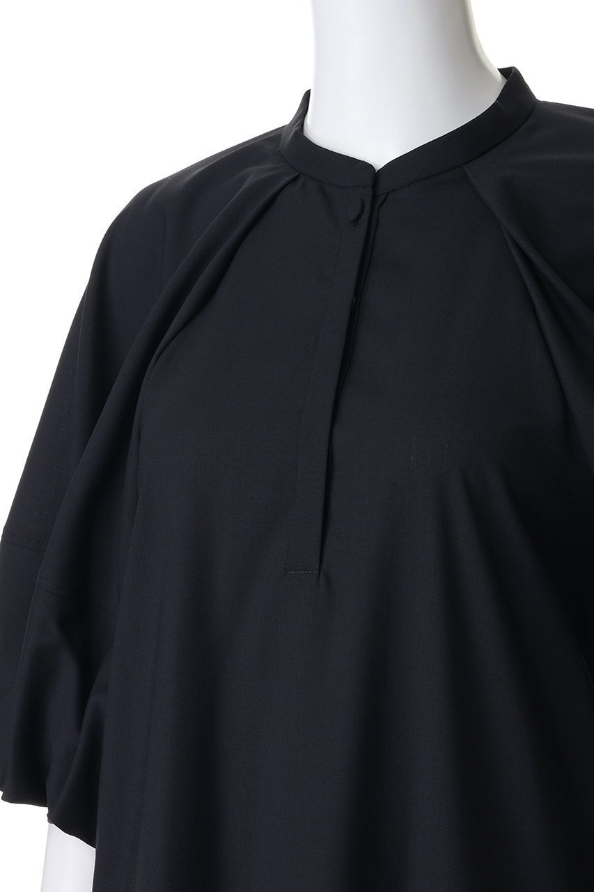 【ランバン オン ブルー/LANVIN en Bleu】のサマーウールバルーンスリーブワンピース 人気、トレンドファッション・服の通販 founy(ファニー) 　ファッション　Fashion　レディースファッション　Fashion for Women　ワンピース　Dresses　チュニック　Tunic Tops & Dresses　イレギュラー　Irregular Design　スリーブ　Sleeve, Long Sleeve / Short Sleeve　スーツ　Suit, Formalwear　チュニック　Tunic, Long Top　バルーン　Balloon, Balloon Silhouette　パーティ　Party, Party Style　ボレロ　Bolero, Short Cardigan　メンズ　Men's, Menswear　ロング　Long, Long-Length　エレガント 上品　Elegant　other-5|ID: prp329100004879438 ipo3291000000036409417