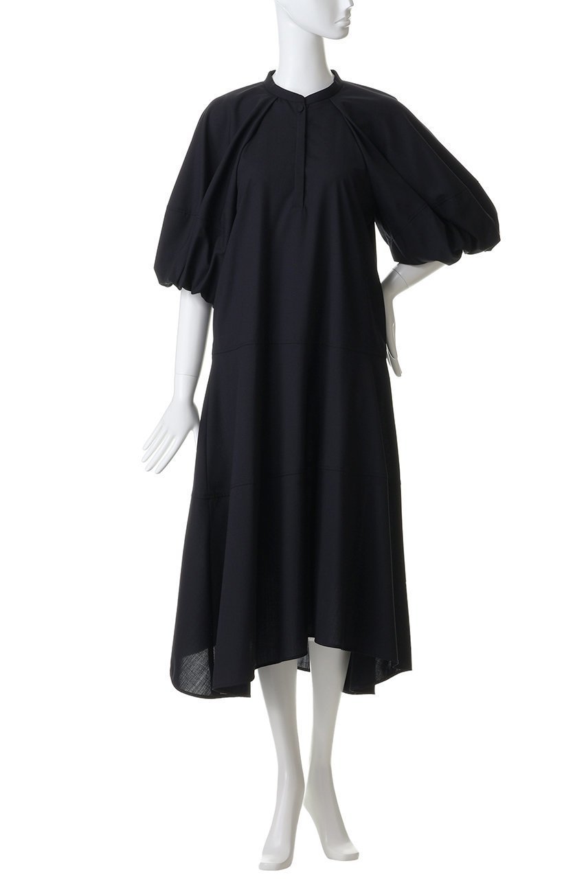 【ランバン オン ブルー/LANVIN en Bleu】のサマーウールバルーンスリーブワンピース 人気、トレンドファッション・服の通販 founy(ファニー) 　ファッション　Fashion　レディースファッション　Fashion for Women　ワンピース　Dresses　チュニック　Tunic Tops & Dresses　イレギュラー　Irregular Design　スリーブ　Sleeve, Long Sleeve / Short Sleeve　スーツ　Suit, Formalwear　チュニック　Tunic, Long Top　バルーン　Balloon, Balloon Silhouette　パーティ　Party, Party Style　ボレロ　Bolero, Short Cardigan　メンズ　Men's, Menswear　ロング　Long, Long-Length　エレガント 上品　Elegant　other-2|ID: prp329100004879439 ipo3291000000036409410