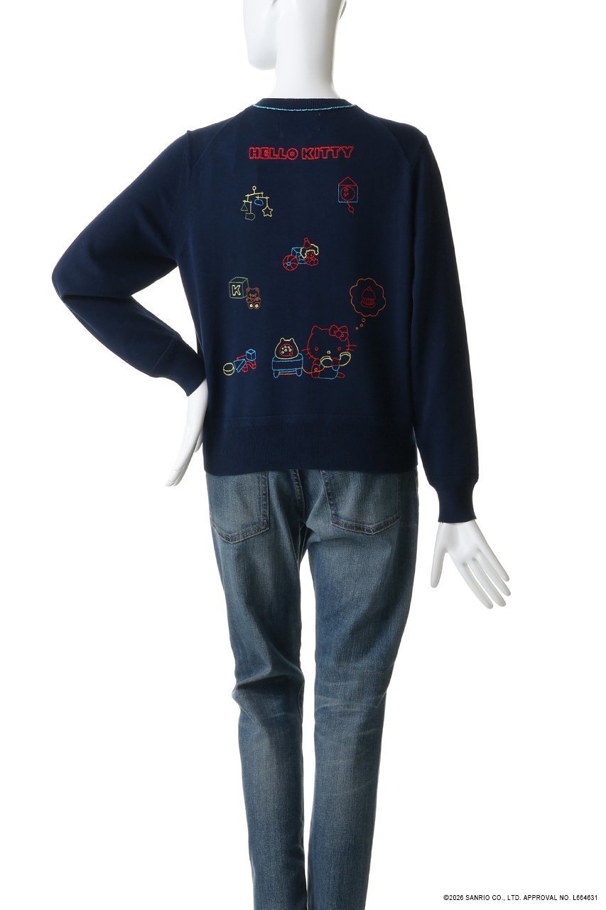 【ミュベール/MUVEIL】のサンリオキャラクターズコラボ ハローキティ カーディガン 人気、トレンドファッション・服の通販 founy(ファニー) 　ファッション　Fashion　レディースファッション　Fashion for Women　トップス・カットソー　Cut & Sew Tops　ニット　Knit Tops & Sweaters　カーディガン・羽織り　Layered Style Cardigans　なめらか　Smooth, Silky Texture　カーディガン　Cardigan, Knitwear　グログラン　Grosgrain, Grosgrain Ribbon　トレンド　Trend, Trending Now　ベーシック　Basic, Essential　other-4|ID: prp329100004879447 ipo3291000000036409479