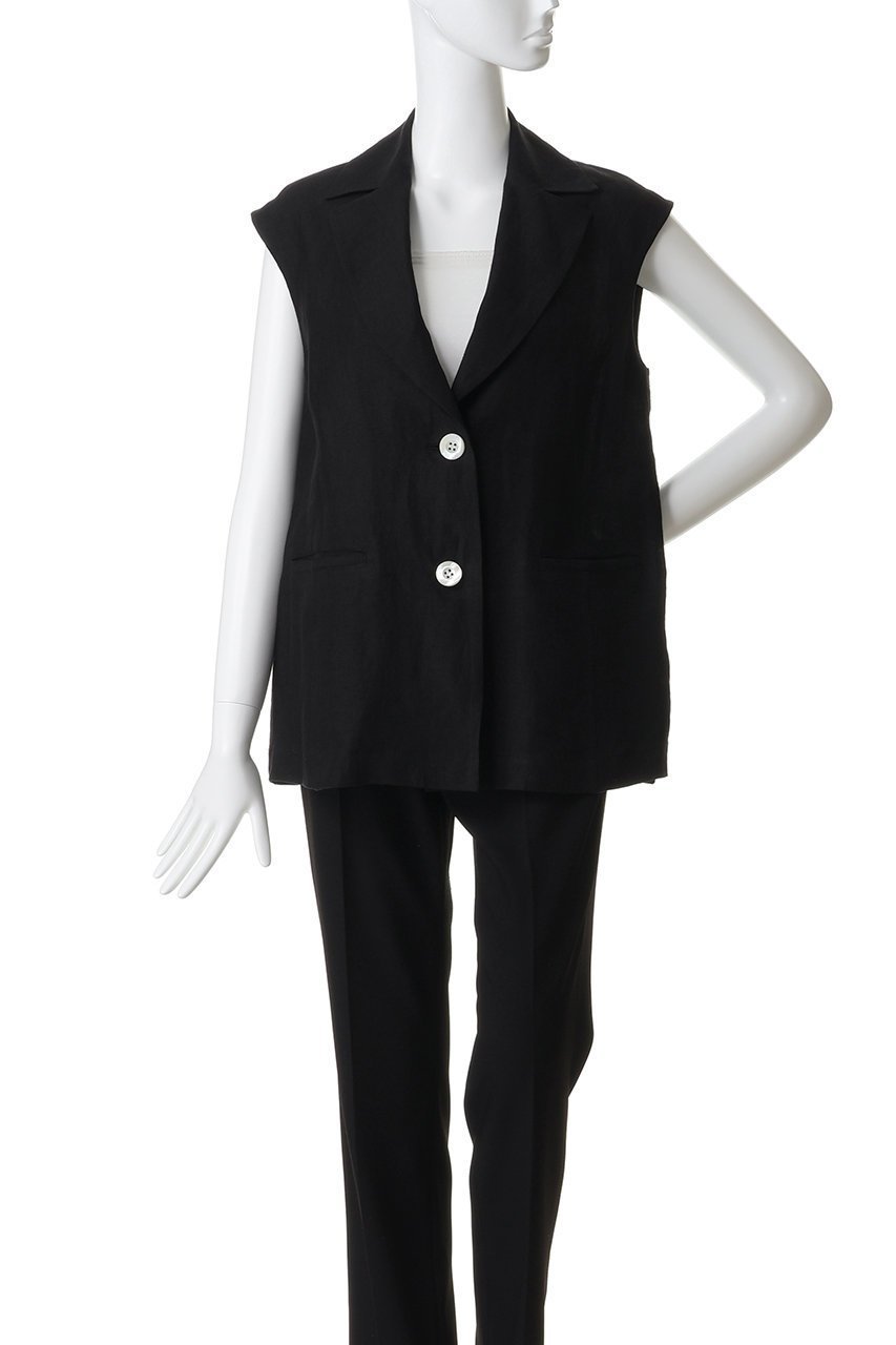 【エムフィル/M Fil】のベルギーリネン フレンチスリーブジレ 人気、トレンドファッション・服の通販 founy(ファニー) 　ファッション　Fashion　レディースファッション　Fashion for Women　アウター　Coat / Outerwear Collection　レディースジャケット・軽アウター　Jackets　ウォッシャブル　Machine Washable　ジャケット　Jacket, Outerwear　スリーブ　Sleeve, Long Sleeve / Short Sleeve　フレンチ　French, French Style　ベスト　Vest, Waistcoat　リネン　Linen, Linen Fabric　エレガント 上品　Elegant　夏　Summer　新作・新入荷　New Arrivals / New In　other-2|ID: prp329100004879452 ipo3291000000036409516