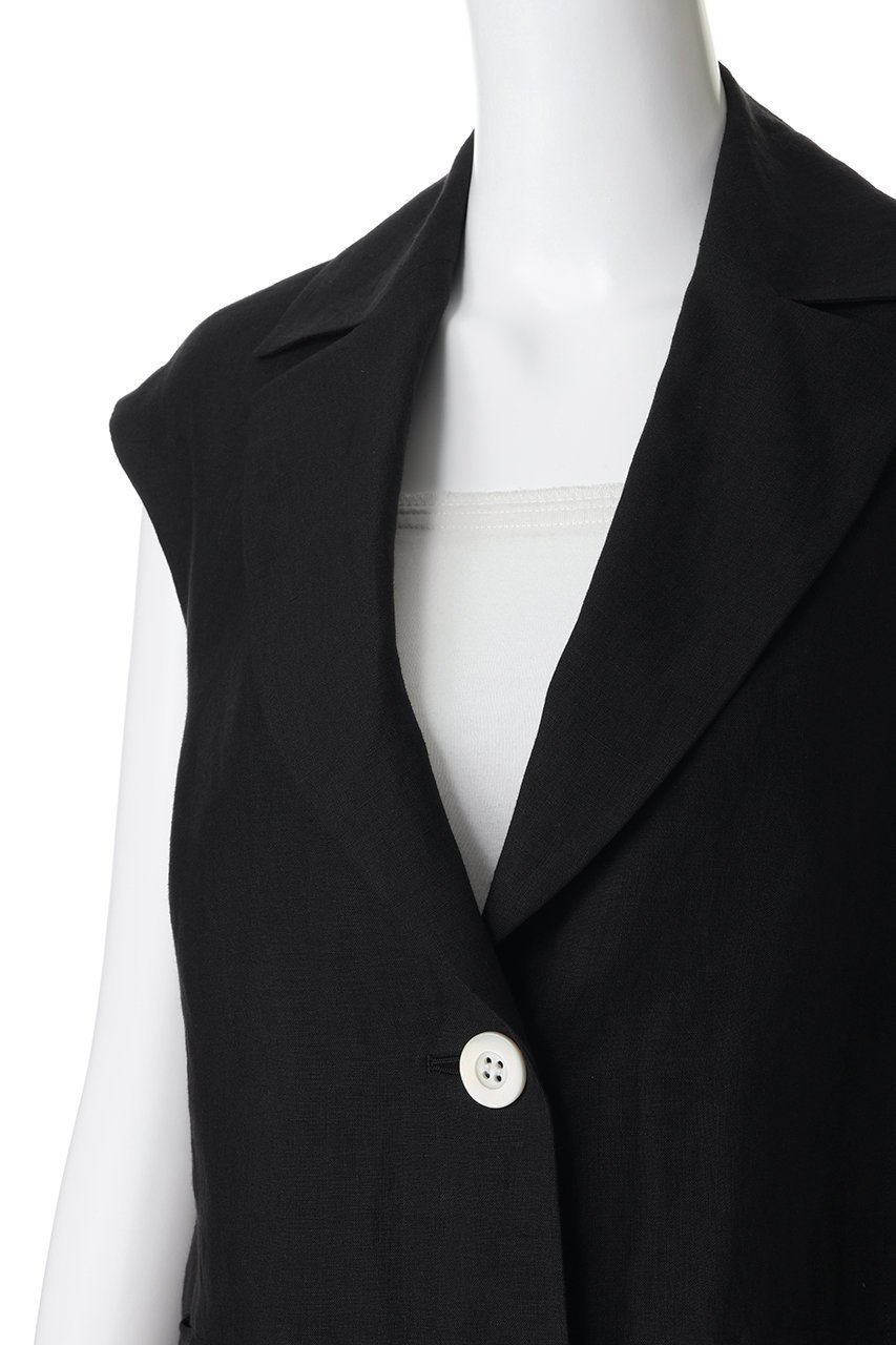 【エムフィル/M Fil】のベルギーリネン フレンチスリーブジレ 人気、トレンドファッション・服の通販 founy(ファニー) 　ファッション　Fashion　レディースファッション　Fashion for Women　アウター　Coat / Outerwear Collection　レディースジャケット・軽アウター　Jackets　ウォッシャブル　Machine Washable　ジャケット　Jacket, Outerwear　スリーブ　Sleeve, Long Sleeve / Short Sleeve　フレンチ　French, French Style　ベスト　Vest, Waistcoat　リネン　Linen, Linen Fabric　エレガント 上品　Elegant　夏　Summer　新作・新入荷　New Arrivals / New In　other-5|ID: prp329100004879452 ipo3291000000036409528