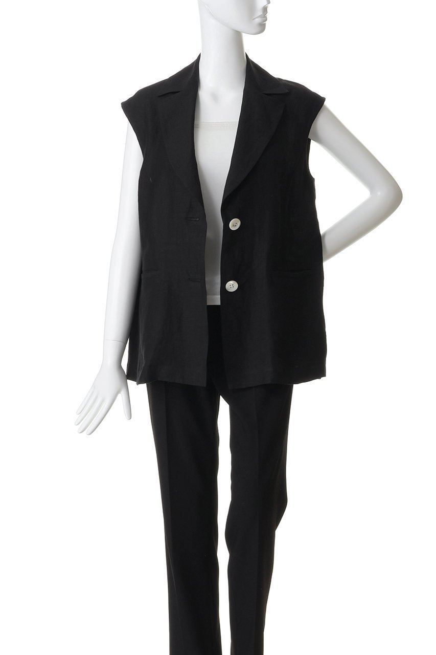 【エムフィル/M Fil】のベルギーリネン フレンチスリーブジレ 人気、トレンドファッション・服の通販 founy(ファニー) 　ファッション　Fashion　レディースファッション　Fashion for Women　アウター　Coat / Outerwear Collection　レディースジャケット・軽アウター　Jackets　ウォッシャブル　Machine Washable　ジャケット　Jacket, Outerwear　スリーブ　Sleeve, Long Sleeve / Short Sleeve　フレンチ　French, French Style　ベスト　Vest, Waistcoat　リネン　Linen, Linen Fabric　エレガント 上品　Elegant　夏　Summer　新作・新入荷　New Arrivals / New In　other-7|ID: prp329100004879453 ipo3291000000036409533