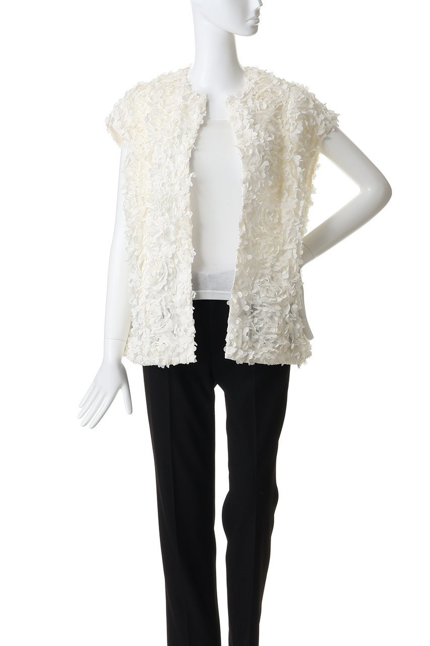 【エムフィル/M Fil】のフラワーチュール オーバーサイズドジレ 人気、トレンドファッション・服の通販 founy(ファニー) 　ファッション　Fashion　レディースファッション　Fashion for Women　アウター　Coat / Outerwear Collection　レディースジャケット・軽アウター　Jackets　イタリア　Italy　ジャケット　Jacket, Outerwear　チュール　Tulip, Tulip Motif　ファブリック　Fabric, Textile　ベスト　Vest, Waistcoat　モダン　Modern, Contemporary　リラックス　Relax, Relaxed Fit　春　Spring　軽量　Lightweight, Ultra Light　other-7|ID: prp329100004879464 ipo3291000000036894248