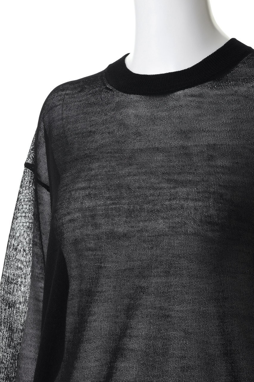 【グラフペーパー/Graphpaper】のCoiled Wool Nylon Oversized Crew Neck Knit 人気、トレンドファッション・服の通販 founy(ファニー) 　ファッション　Fashion　レディースファッション　Fashion for Women　トップス・カットソー　Cut & Sew Tops　ニット　Knit Tops & Sweaters　カジュアルプルオーバー・ニットトップス　Pullovers & Knit Tops / Casual Pullovers　シアー　Sheer, See-Through　ショート　Short, Short Length　バランス　Balance, Style Balance　フレア　Flare, Flared　ワイド　Wide, Wide Fit　other-5|ID: prp329100004879503 ipo3291000000036409856