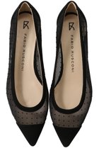 【ファビオ ルスコーニ/FABIO RUSCONI】のキャップトゥチュールフラットシューズ ドット×ブラック|ID: prp329100004879679 ipo3291000000036895703