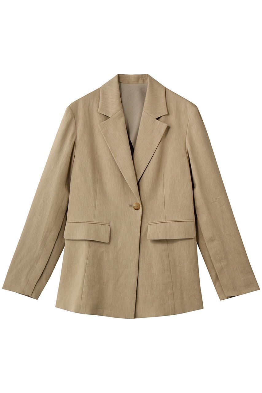 【デパリエ/DEPAREILLE】のヴィスコースリネンジャケット インテリア・キッズ・メンズ・レディースファッション・服の通販 founy(ファニー) 　ファッション　Fashion　レディースファッション　Fashion for Women　アウター　Coat / Outerwear Collection　レディースジャケット・軽アウター　Jackets　シンプル　Simple, Minimal　ジャケット　Jacket, Outerwear　リネン　Linen, Linen Fabric　リュクス　Luxury, Elegant, High-End, Chic　エレガント 上品　Elegant　ベージュ|ID: prp329100004879699 ipo3291000000036412038