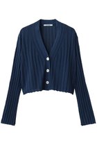 【スローン/SLOANE】の14Gワイドリブ 和紙×ポリエステル ショート丈Vネックカーディガン 人気、トレンドファッション・服の通販 founy(ファニー) ファッション Fashion レディースファッション Fashion for Women トップス・カットソー Cut & Sew Tops ニット Knit Tops & Sweaters カーディガン・羽織り Layered Style Cardigans Vネックトップス V-Neck Tops / V-Cut Neckline Shirts カーディガン Cardigan, Knitwear ショート Short, Short Length トレンド Trend, Trending Now ボトム Bottoms, Lower Wear ワイドリブ Wide Rib, Wide Ribbed Knit 再入荷 Restock / Back in Stock 軽量 Lightweight, Ultra Light thumbnail ブルー|ID: prp329100004879702 ipo3291000000036412066