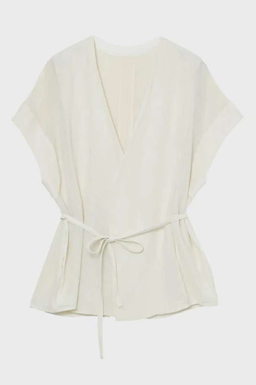 【スタニングルアー/STUNNING LURE】のメッシュハオリブラウス インテリア・キッズ・メンズ・レディースファッション・服の通販 founy(ファニー) 　ファッション　Fashion　レディースファッション　Fashion for Women　トップス・カットソー　Cut & Sew Tops　シャツ・ブラウス・オフィスカジュアル　Elegant Blouses & Button-Ups　ショート　Short, Short Length　シンプル　Simple, Minimal　スリーブ　Sleeve, Long Sleeve / Short Sleeve　フラップ　Flap, Flap Pocket　ブラウジング　Blouson Silhouette, Cinched Waist　ポケット　Pocket, Pocket Detail　メッシュ　Mesh, Net Fabric　リネン　Linen, Linen Fabric　夏　Summer　新作・新入荷　New Arrivals / New In　オフホワイト|ID: prp329100004879739 ipo3291000000036412276