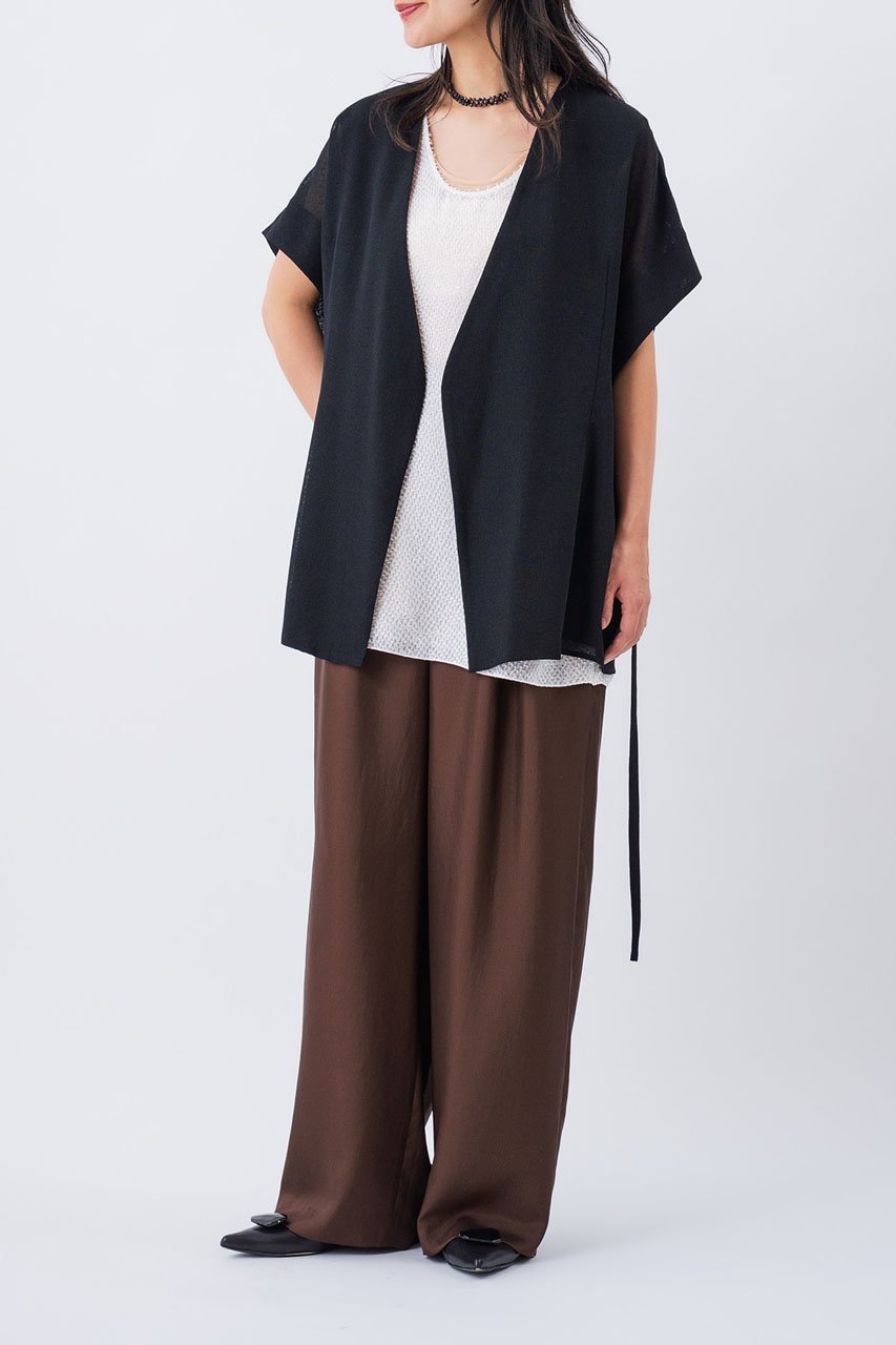 【スタニングルアー/STUNNING LURE】のメッシュハオリブラウス 人気、トレンドファッション・服の通販 founy(ファニー) 　ファッション　Fashion　レディースファッション　Fashion for Women　トップス・カットソー　Cut & Sew Tops　シャツ・ブラウス・オフィスカジュアル　Elegant Blouses & Button-Ups　ショート　Short, Short Length　シンプル　Simple, Minimal　スリーブ　Sleeve, Long Sleeve / Short Sleeve　フラップ　Flap, Flap Pocket　ブラウジング　Blouson Silhouette, Cinched Waist　ポケット　Pocket, Pocket Detail　メッシュ　Mesh, Net Fabric　リネン　Linen, Linen Fabric　夏　Summer　新作・新入荷　New Arrivals / New In　other-6|ID: prp329100004879739 ipo3291000000036412285