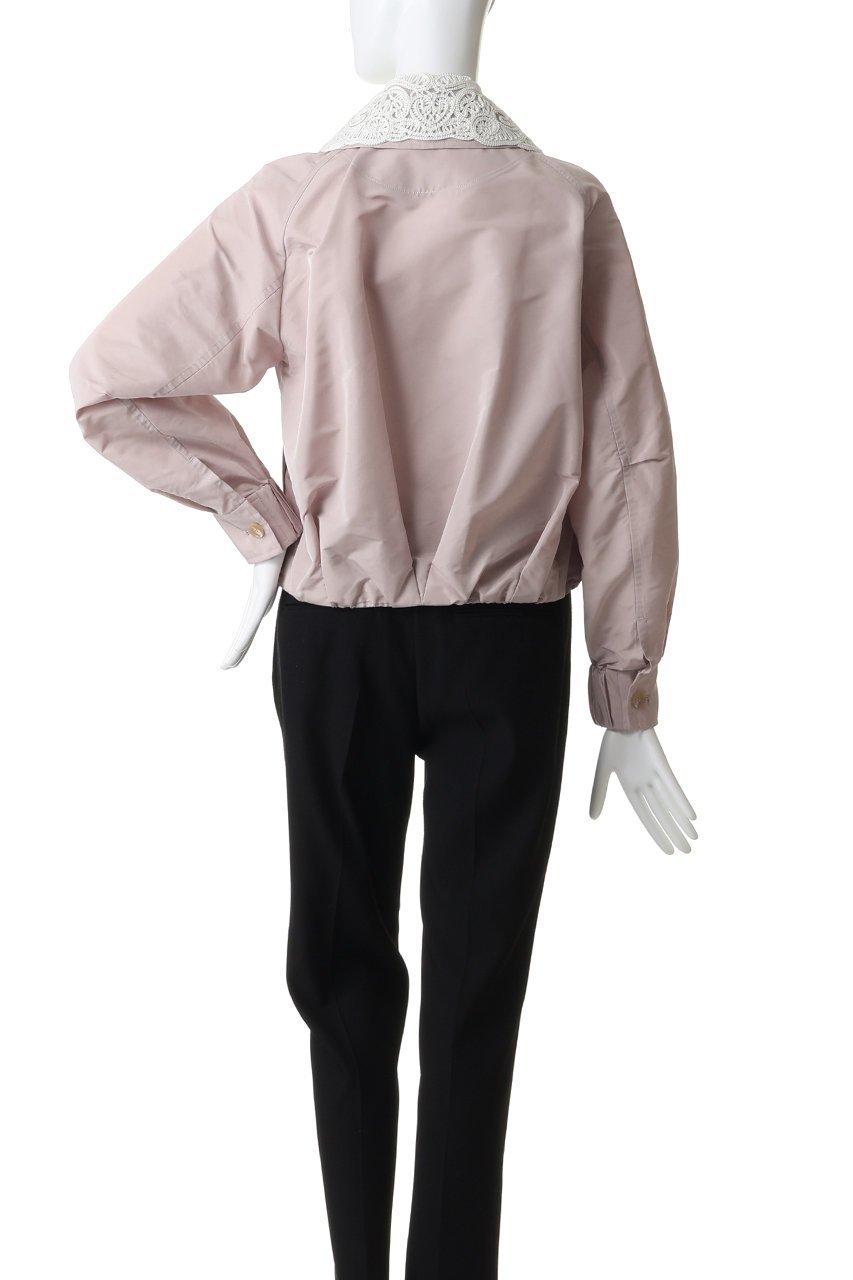 【デザイン ワークス/DESIGN WORKS】の刺しゅうレース襟タフタブルゾン 人気、トレンドファッション・服の通販 founy(ファニー) 　ファッション　Fashion　レディースファッション　Fashion for Women　アウター　Coat / Outerwear Collection　レディースジャケット・軽アウター　Jackets　ブルゾンジャケット・スポーティアウター　Blouson Jackets　おすすめ　Recommended / Our Picks　ジャケット　Jacket, Outerwear　タフタ　Taffeta, Structured Fabric　ダウン　Down, Puffer　デニム　Denim, Jeans Material　バランス　Balance, Style Balance　フェミニン　Feminine, Girly　フォルム　Silhouette, Form　ブルゾン　Blouson, Bomber Jacket　レース　Lace, Lace Fabric　ワイド　Wide, Wide Fit　新作・新入荷　New Arrivals / New In　other-4|ID: prp329100004879769 ipo3291000000036412497