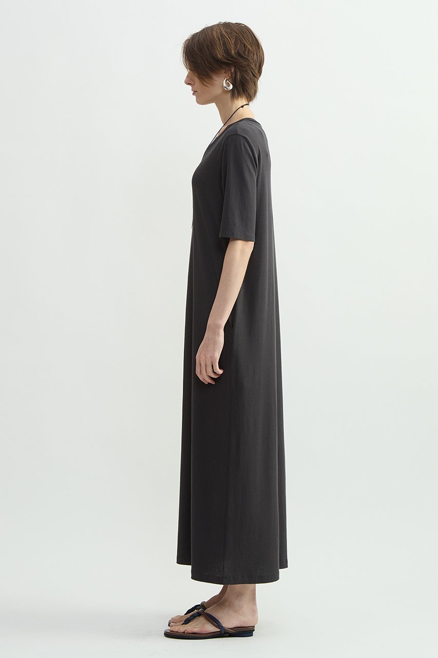 【プレインピープル/PLAIN PEOPLE】のスーピマヘンプジャージーハーフスリーブワンピース 大人の最旬トレンドファッション＆コーディネート founy(ファウニー) 　ファッション　Fashion　レディースファッション　Fashion for Women　ワンピース　Dresses　チュニック　Tunic Tops & Dresses　スーピマ　Supima, Premium Cotton　チュニック　Tunic, Long Top　リネン　Linen, Linen Fabric　ロング　Long, Long-Length　other-2|ID: prp329100004879775 ipo3291000000036897303