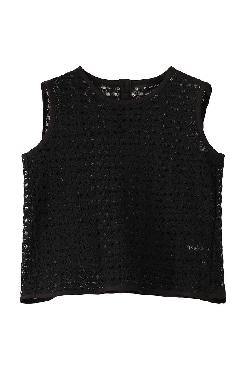 【ミズイロ インド/mizuiro ind】のlace crew neck vest ベスト インテリア・キッズ・メンズ・レディースファッション・服の通販 founy(ファウニー) 　ファッション　Fashion　レディースファッション　Fashion for Women　トップス・カットソー　Cut & Sew Tops　ニット　Knit Tops & Sweaters　ベスト&ジレ / 重ね着スタイル　Vests & Gilets　カジュアルプルオーバー・ニットトップス　Pullovers & Knit Tops / Casual Pullovers　クラシカル　Classical, Vintage-Inspired　バランス　Balance, Style Balance　フェミニン　Feminine, Girly　ベスト　Vest, Waistcoat　レース　Lace, Lace Fabric　エレガント 上品　Elegant　black|ID: prp329100004879786 ipo3291000000036897325