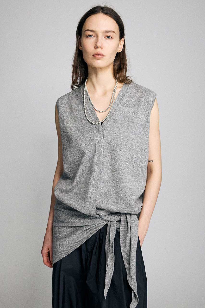 【ブリル/BRILL】のコットンリラックスベスト インテリア・キッズ・メンズ・レディースファッション・服の通販 founy(ファウニー) 　ファッション　Fashion　レディースファッション　Fashion for Women　アウター　Coat / Outerwear Collection　レディースジャケット・軽アウター　Jackets　シンプル　Simple, Minimal　ジャケット　Jacket, Outerwear　ツイード／ツィード　Choker, Choker Necklace　ネップ　Nepp, Slub Yarn　ベスト　Vest, Waistcoat　ライトグレー|ID: prp329100004879794 ipo3291000000037239777