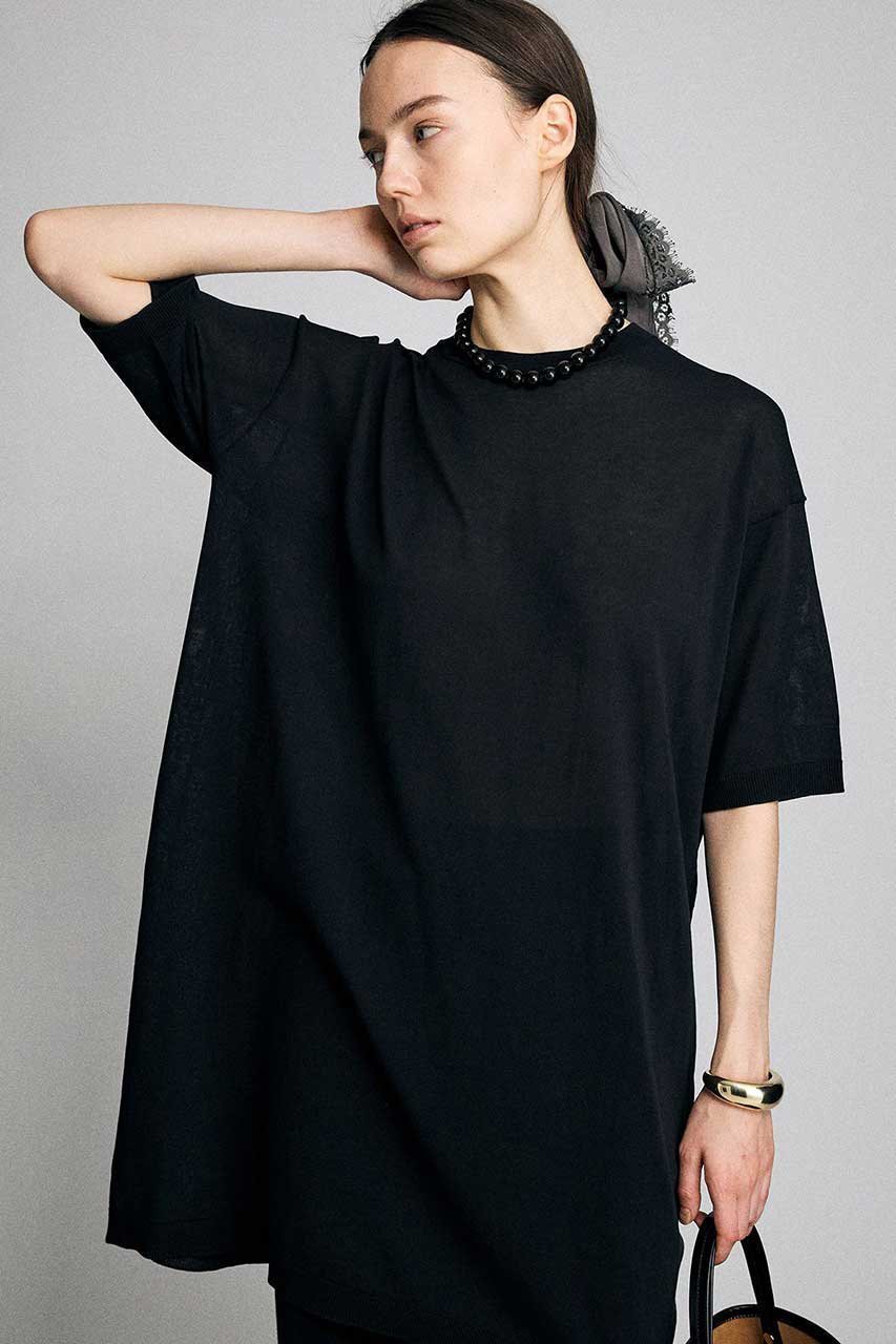 【ブリル/BRILL】のICE FINE チュニックプルオーバー インテリア・キッズ・メンズ・レディースファッション・服の通販 founy(ファウニー) 　ファッション　Fashion　レディースファッション　Fashion for Women　ワンピース　Dresses　チュニック　Tunic Tops & Dresses　イタリア　Italy　インド　Indian Textile　コンパクト　Compact, Small Size　シンプル　Simple, Minimal　チュニック　Tunic, Long Top　夏　Summer　ブラック|ID: prp329100004879796 ipo3291000000036897351