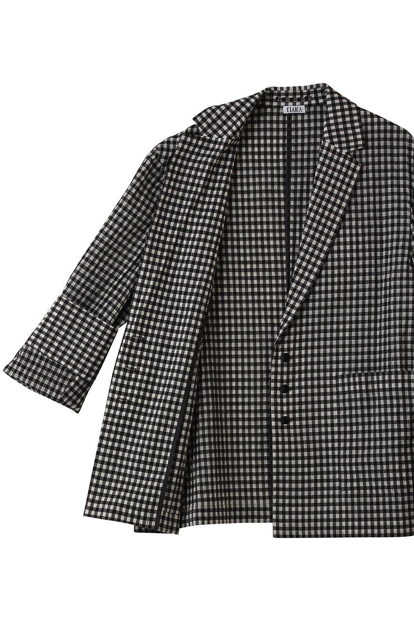 【ティアラ/Tiara】のギンガムチェックブラウスジャケット 人気、トレンドファッション・服の通販 founy(ファニー) 　ファッション　Fashion　レディースファッション　Fashion for Women　アウター　Coat / Outerwear Collection　レディースジャケット・軽アウター　Jackets　ガーリー　Girly, Feminine Style　ギンガム　Gingham, Gingham Fabric　シアー　Sheer, See-Through　ジャケット　Jacket, Outerwear　チェック　Check, Plaid, Tartan　エレガント 上品　Elegant　新作・新入荷　New Arrivals / New In　other-6|ID: prp329100004879802 ipo3291000000036412707