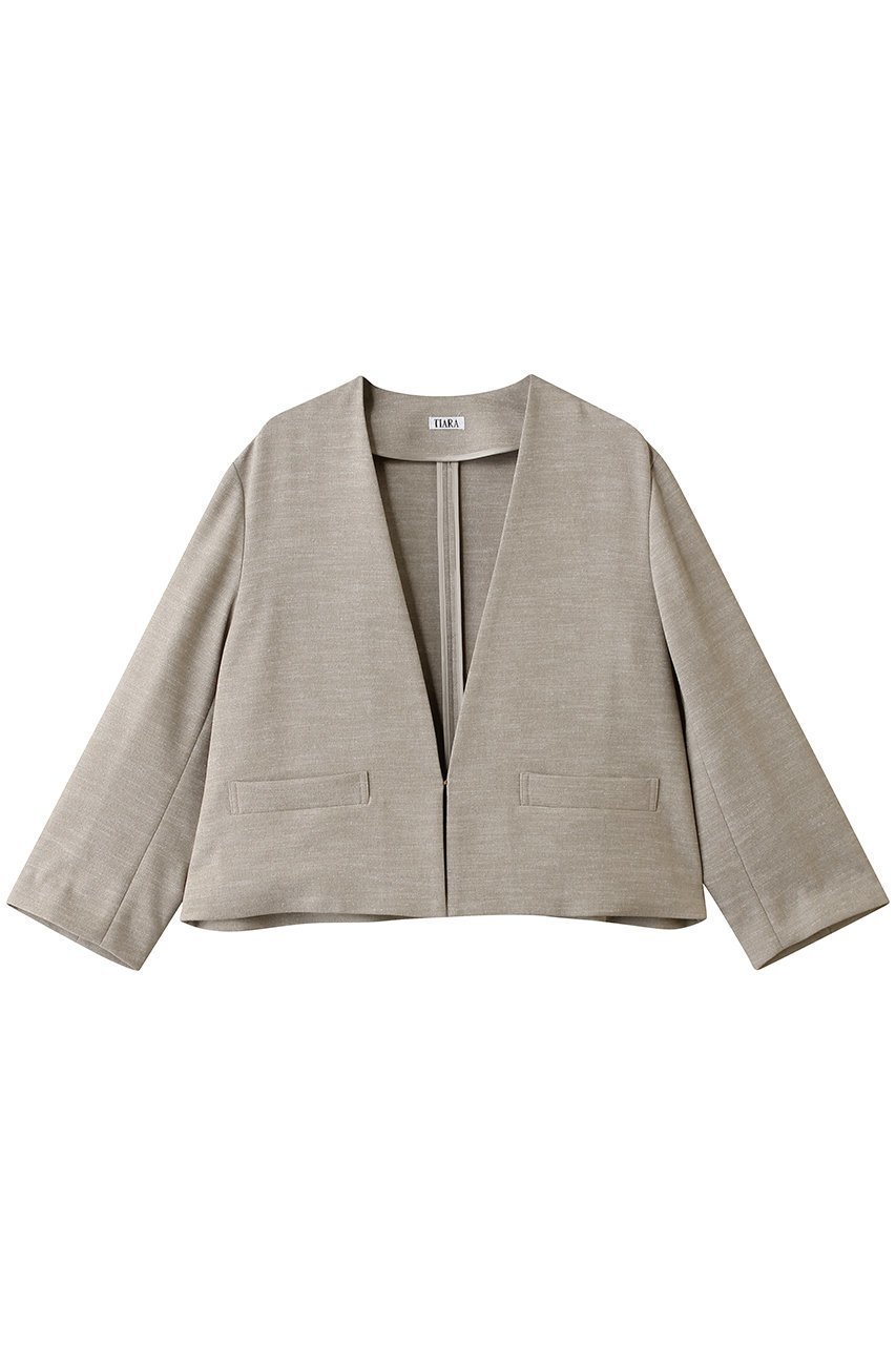 【ティアラ/Tiara】のノーカーラージャケット 人気、トレンドファッション・服の通販 founy(ファニー) 　ファッション　Fashion　レディースファッション　Fashion for Women　アウター　Coat / Outerwear Collection　レディースジャケット・軽アウター　Jackets　ショート　Short, Short Length　シンプル　Simple, Minimal　ジャケット　Jacket, Outerwear　パーティ　Party, Party Style　メランジ　Melange, Mixed Yarn　エレガント 上品　Elegant　新作・新入荷　New Arrivals / New In　 other-1|ID: prp329100004879804 ipo3291000000036412712