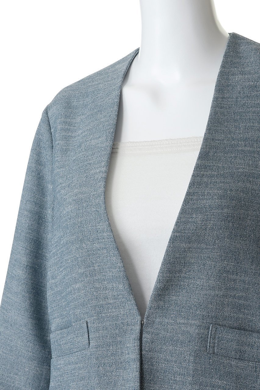 【ティアラ/Tiara】のノーカーラージャケット 人気、トレンドファッション・服の通販 founy(ファニー) 　ファッション　Fashion　レディースファッション　Fashion for Women　アウター　Coat / Outerwear Collection　レディースジャケット・軽アウター　Jackets　ショート　Short, Short Length　シンプル　Simple, Minimal　ジャケット　Jacket, Outerwear　パーティ　Party, Party Style　メランジ　Melange, Mixed Yarn　エレガント 上品　Elegant　新作・新入荷　New Arrivals / New In　other-5|ID: prp329100004879804 ipo3291000000036412722