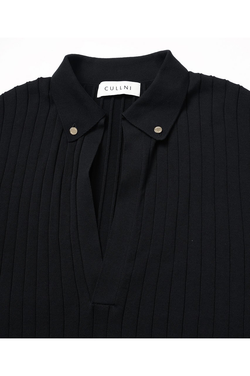 【クルニ/CULLNI】の【UNISEX】ワイド リブ スキッパー カラー ニットプルオーバー 大人の最旬トレンドファッション＆コーディネート founy(ファウニー) 　ファッション　Fashion　レディースファッション　Fashion for Women　トップス・カットソー　Cut & Sew Tops　ニット　Knit Tops & Sweaters　カジュアルプルオーバー・ニットトップス　Pullovers & Knit Tops / Casual Pullovers　ユニセックス　Unisex, Genderless　エアリー　Airy Texture　スキッパー　Skipper, Open Collar　ワイド　Wide, Wide Fit　エレガント 上品　Elegant　other-2|ID: prp329100004879839 ipo3291000000037028644