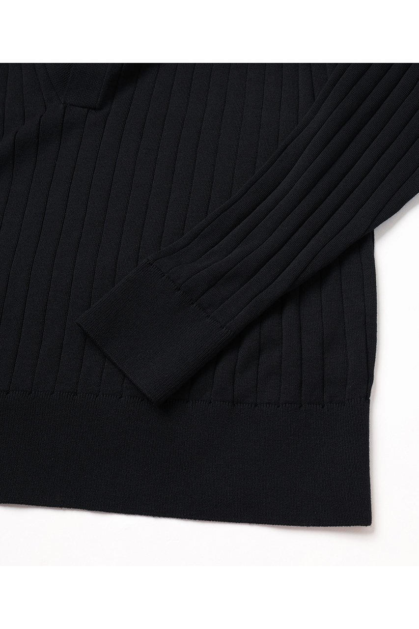【クルニ/CULLNI】の【UNISEX】ワイド リブ スキッパー カラー ニットプルオーバー 大人の最旬トレンドファッション＆コーディネート founy(ファウニー) 　ファッション　Fashion　レディースファッション　Fashion for Women　トップス・カットソー　Cut & Sew Tops　ニット　Knit Tops & Sweaters　カジュアルプルオーバー・ニットトップス　Pullovers & Knit Tops / Casual Pullovers　ユニセックス　Unisex, Genderless　エアリー　Airy Texture　スキッパー　Skipper, Open Collar　ワイド　Wide, Wide Fit　エレガント 上品　Elegant　other-3|ID: prp329100004879839 ipo3291000000037028645