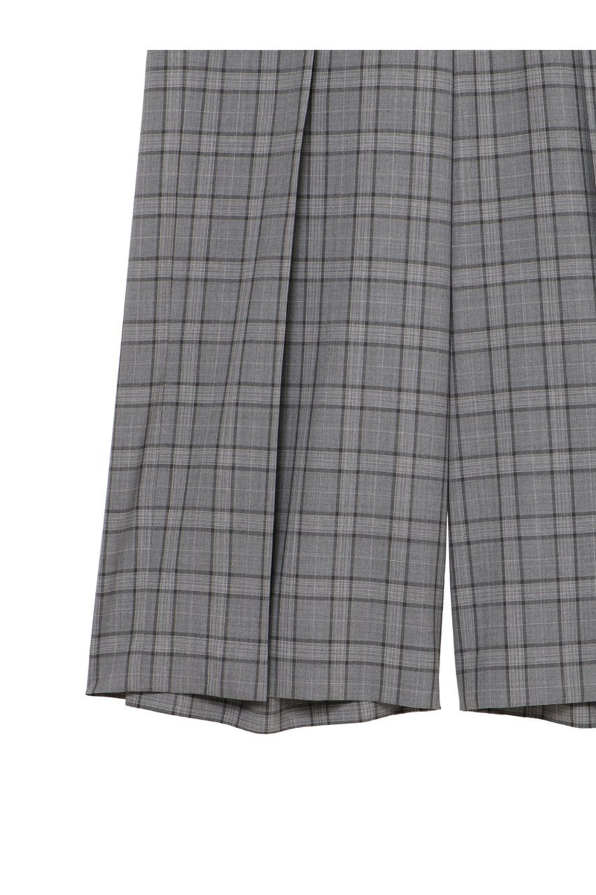 【ミラ ショーン バイ チカ キサダ/mila schon by chika kisada】のウールチェックワイドタックパンツ 人気、トレンドファッション・服の通販 founy(ファニー) 　ファッション　Fashion　レディースファッション　Fashion for Women　パンツ　Pants & Trousers　クラシカル　Classical, Vintage-Inspired　シンプル　Simple, Minimal　ストレート　Straight, Straight Cut　スピンドル　Spindle, Drawcord　チェック　Check, Plaid, Tartan　リラックス　Relax, Relaxed Fit　ワイド　Wide, Wide Fit　エレガント 上品　Elegant　新作・新入荷　New Arrivals / New In　other-6|ID: prp329100004879852 ipo3291000000036413041