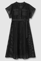 【アナイ/ANAYI】の【セットアップ対応商品】メッシュラッセルフレア袖 ワンピース ブラック|ID: prp329100004879863 ipo3291000000037240047