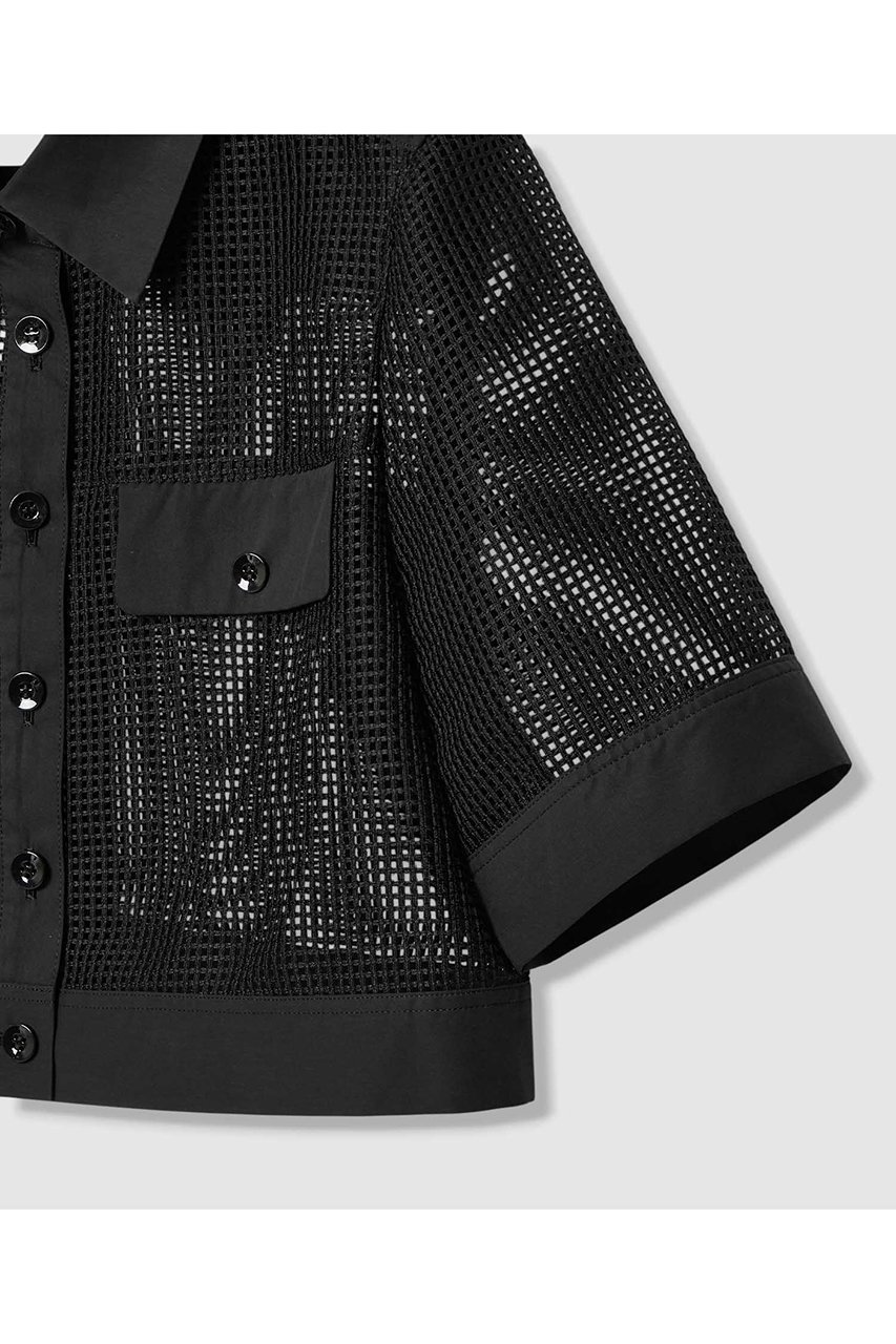 【アナイ/ANAYI】の【セットアップ対応商品】メッシュラッセル5分袖シャツブルゾン 人気、トレンドファッション・服の通販 founy(ファニー) 　ファッション　Fashion　レディースファッション　Fashion for Women　アウター　Coat / Outerwear Collection　レディースジャケット・軽アウター　Jackets　ブルゾンジャケット・スポーティアウター　Blouson Jackets　おすすめ　Recommended / Our Picks　コンビ　Combo, Combination Style　ジャケット　Jacket, Outerwear　スポーティ　Sporty, Casual Athletic　スリーブ　Sleeve, Long Sleeve / Short Sleeve　セットアップ　Set-Up, Coordinated Outfit　ハーフ　Half, Half-Length　ブルゾン　Blouson, Bomber Jacket　ポケット　Pocket, Pocket Detail　メッシュ　Mesh, Net Fabric　ラッセル　Raschel, Raschel Lace　新作・新入荷　New Arrivals / New In　other-4|ID: prp329100004879865 ipo3291000000036413120