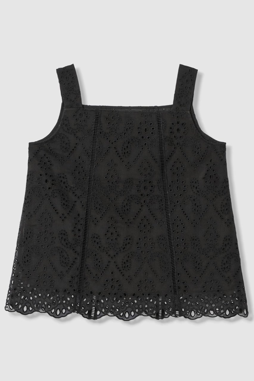 【アナイ/ANAYI】の【セットアップ対応商品】エンブロイダリーキャミソール インテリア・キッズ・メンズ・レディースファッション・服の通販 founy(ファニー) 　ファッション　Fashion　レディースファッション　Fashion for Women　トップス・カットソー　Cut & Sew Tops　キャミソール&ノースリーブ　Camisoles & Sleeveless Tops　シャツ・ブラウス・オフィスカジュアル　Elegant Blouses & Button-Ups　おすすめ　Recommended / Our Picks　アンサンブル　Ensemble Set　インナー　Innerwear　エンブロイダリー　Embroidery Design　キャミソール　Camisole, Spaghetti Strap Top　シアー　Sheer, See-Through　シルク　Silk, 100% Silk　ジャケット　Jacket, Outerwear　セットアップ　Set-Up, Coordinated Outfit　ノースリーブ　Sleeveless, No-Sleeve　フロント　Front, Front Design　ボレロ　Bolero, Short Cardigan　レース　Lace, Lace Fabric　新作・新入荷　New Arrivals / New In　無地　Plain, Solid Color　ブラック|ID: prp329100004879882 ipo3291000000036413221