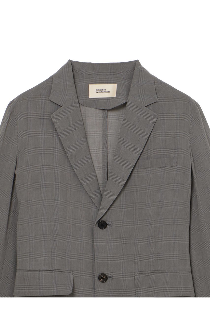 【ミラ ショーン バイ チカ キサダ/mila schon by chika kisada】のシアーチェックバックシャンジャケット 人気、トレンドファッション・服の通販 founy(ファニー) ファッション Fashion レディースファッション Fashion for Women アウター Coat / Outerwear Collection レディースジャケット・軽アウター Jackets おすすめ Recommended / Our Picks ジャケット Jacket, Outerwear フェミニン Feminine, Girly フラワー Flower, Floral モチーフ Motif, Design Theme レース Lace, Lace Fabric 新作・新入荷 New Arrivals / New In other-3|ID: prp329100004879894 ipo3291000000036413293