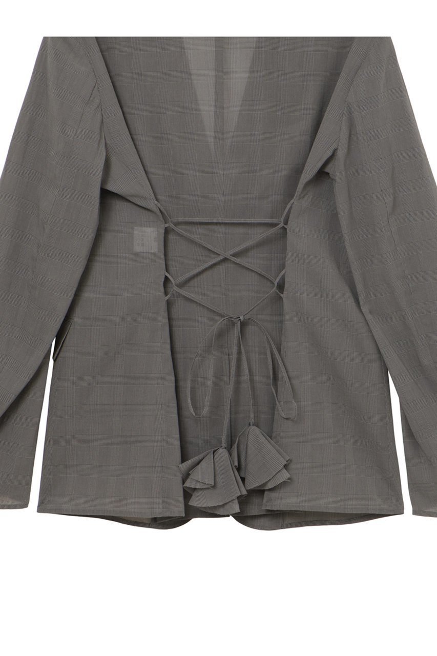 【ミラ ショーン バイ チカ キサダ/mila schon by chika kisada】のシアーチェックバックシャンジャケット 人気、トレンドファッション・服の通販 founy(ファニー) ファッション Fashion レディースファッション Fashion for Women アウター Coat / Outerwear Collection レディースジャケット・軽アウター Jackets おすすめ Recommended / Our Picks ジャケット Jacket, Outerwear フェミニン Feminine, Girly フラワー Flower, Floral モチーフ Motif, Design Theme レース Lace, Lace Fabric 新作・新入荷 New Arrivals / New In other-4|ID: prp329100004879894 ipo3291000000036413295