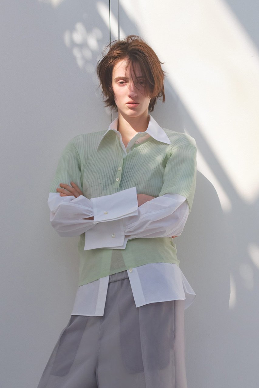 【ミラ ショーン バイ チカ キサダ/mila schon by chika kisada】のシアーリブヘンリーネックニット 人気、トレンドファッション・服の通販 founy(ファニー) 　ファッション　Fashion　レディースファッション　Fashion for Women　トップス・カットソー　Cut & Sew Tops　ニット　Knit Tops & Sweaters　カジュアルプルオーバー・ニットトップス　Pullovers & Knit Tops / Casual Pullovers　インナー　Innerwear　新作・新入荷　New Arrivals / New In　other-7|ID: prp329100004879895 ipo3291000000036413315