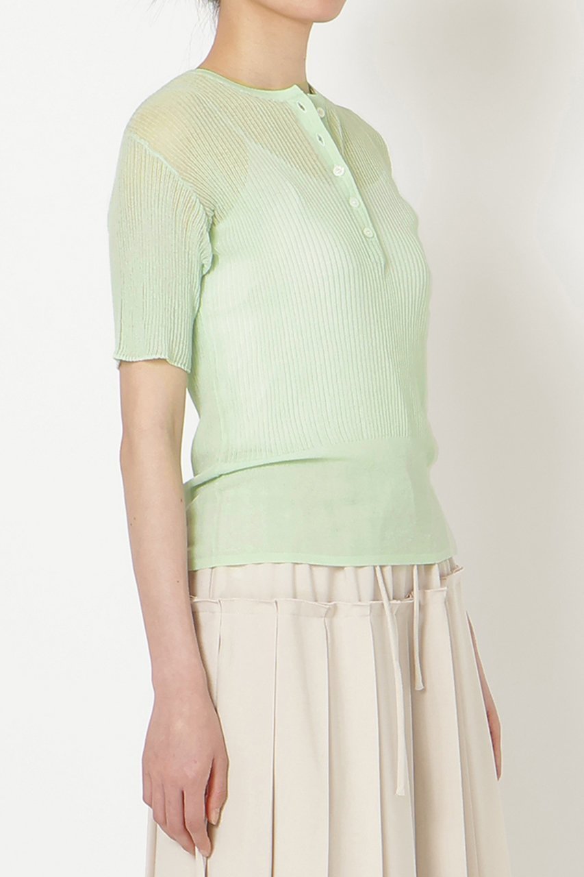 【ミラ ショーン バイ チカ キサダ/mila schon by chika kisada】のシアーリブヘンリーネックニット 人気、トレンドファッション・服の通販 founy(ファニー) 　ファッション　Fashion　レディースファッション　Fashion for Women　トップス・カットソー　Cut & Sew Tops　ニット　Knit Tops & Sweaters　カジュアルプルオーバー・ニットトップス　Pullovers & Knit Tops / Casual Pullovers　インナー　Innerwear　新作・新入荷　New Arrivals / New In　other-8|ID: prp329100004879895 ipo3291000000036413316