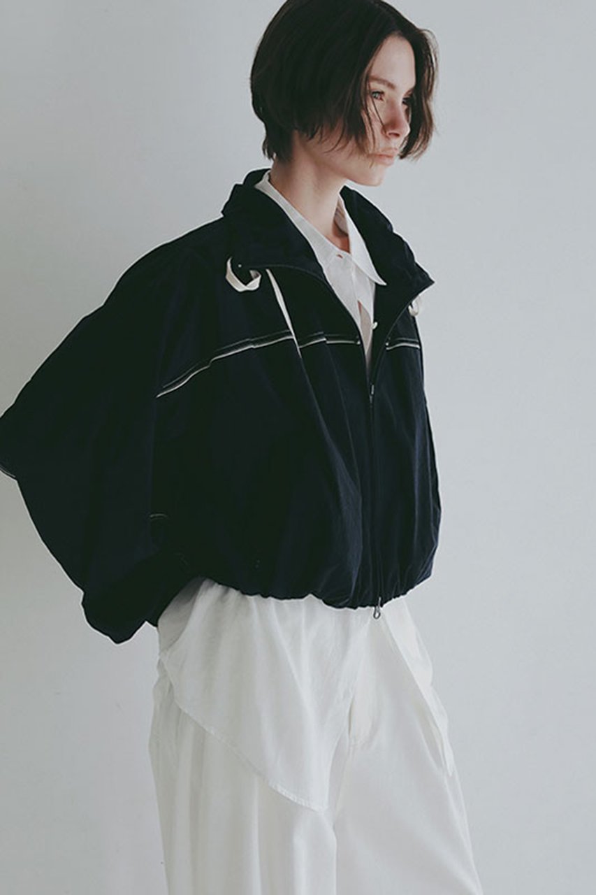 【エトレトウキョウ/ETRE TOKYO】のバルーンヘムコンビブルゾン 人気、トレンドファッション・服の通販 founy(ファニー) 　ファッション　Fashion　レディースファッション　Fashion for Women　アウター　Coat / Outerwear Collection　レディースジャケット・軽アウター　Jackets　ブルゾンジャケット・スポーティアウター　Blouson Jackets　オックス　Oxford Fabric　コンビ　Combo, Combination Style　切替　Switching, Contrast Panel　ショート　Short, Short Length　ジャケット　Jacket, Outerwear　スタンド　Stand Collar, Upright Stand　スポーティ　Sporty, Casual Athletic　ダブル　Double, Double-Breasted　バランス　Balance, Style Balance　バルーン　Balloon, Balloon Silhouette　パイピング　Piping, Trim Design　フレア　Flare, Flared　ブルゾン　Blouson, Bomber Jacket　メッシュ　Mesh, Net Fabric　リラックス　Relax, Relaxed Fit　ロング　Long, Long-Length　ワイド　Wide, Wide Fit　再入荷　Restock / Back in Stock　おすすめ　Recommended / Our Picks　other-2|ID: prp329100004879898 ipo3291000000036413338