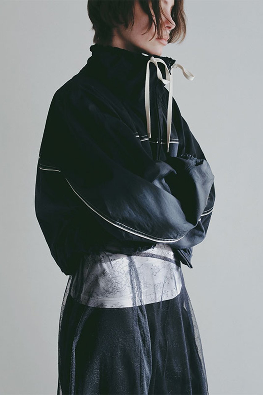 【エトレトウキョウ/ETRE TOKYO】のバルーンヘムコンビブルゾン 人気、トレンドファッション・服の通販 founy(ファニー) 　ファッション　Fashion　レディースファッション　Fashion for Women　アウター　Coat / Outerwear Collection　レディースジャケット・軽アウター　Jackets　ブルゾンジャケット・スポーティアウター　Blouson Jackets　オックス　Oxford Fabric　コンビ　Combo, Combination Style　切替　Switching, Contrast Panel　ショート　Short, Short Length　ジャケット　Jacket, Outerwear　スタンド　Stand Collar, Upright Stand　スポーティ　Sporty, Casual Athletic　ダブル　Double, Double-Breasted　バランス　Balance, Style Balance　バルーン　Balloon, Balloon Silhouette　パイピング　Piping, Trim Design　フレア　Flare, Flared　ブルゾン　Blouson, Bomber Jacket　メッシュ　Mesh, Net Fabric　リラックス　Relax, Relaxed Fit　ロング　Long, Long-Length　ワイド　Wide, Wide Fit　再入荷　Restock / Back in Stock　おすすめ　Recommended / Our Picks　other-8|ID: prp329100004879898 ipo3291000000036413346