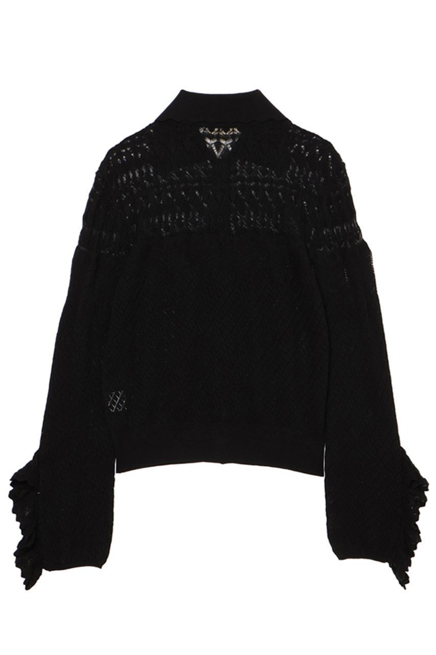 【ミラ ショーン バイ チカ キサダ/mila schon by chika kisada】のアイレットすかし編み襟付きカーディガン 人気、トレンドファッション・服の通販 founy(ファニー) 　ファッション　Fashion　レディースファッション　Fashion for Women　トップス・カットソー　Cut & Sew Tops　ニット　Knit Tops & Sweaters　カーディガン・羽織り　Layered Style Cardigans　アイレット　Eyelet Lace　カーディガン　Cardigan, Knitwear　シルク　Silk, 100% Silk　レース　Lace, Lace Fabric　新作・新入荷　New Arrivals / New In　other-2|ID: prp329100004879903 ipo3291000000036413362