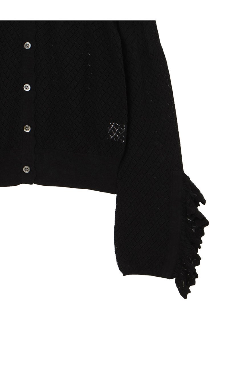 【ミラ ショーン バイ チカ キサダ/mila schon by chika kisada】のアイレットすかし編み襟付きカーディガン 人気、トレンドファッション・服の通販 founy(ファニー) 　ファッション　Fashion　レディースファッション　Fashion for Women　トップス・カットソー　Cut & Sew Tops　ニット　Knit Tops & Sweaters　カーディガン・羽織り　Layered Style Cardigans　アイレット　Eyelet Lace　カーディガン　Cardigan, Knitwear　シルク　Silk, 100% Silk　レース　Lace, Lace Fabric　新作・新入荷　New Arrivals / New In　other-4|ID: prp329100004879903 ipo3291000000036413364