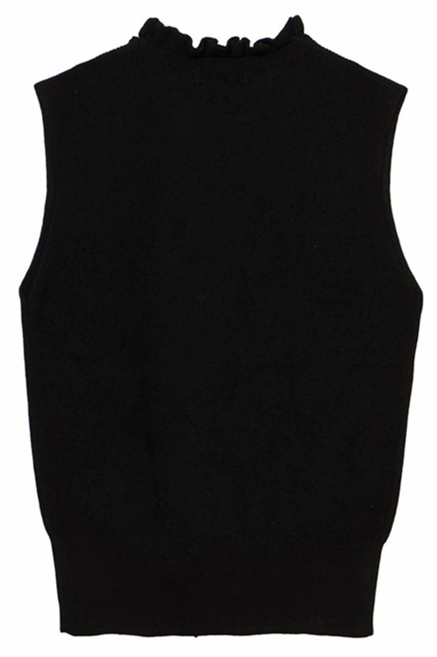 【ミラ ショーン バイ チカ キサダ/mila schon by chika kisada】のフリルリブニットベスト 人気、トレンドファッション・服の通販 founy(ファニー) 　ファッション　Fashion　レディースファッション　Fashion for Women　トップス・カットソー　Cut & Sew Tops　ニット　Knit Tops & Sweaters　ベスト&ジレ / 重ね着スタイル　Vests & Gilets　カジュアルプルオーバー・ニットトップス　Pullovers & Knit Tops / Casual Pullovers　アシンメトリー　Asymmetrical Style　トレンド　Trend, Trending Now　フリル　Frill, Ruffle　ベスト　Vest, Waistcoat　新作・新入荷　New Arrivals / New In　畦　Ribbed Knit　other-2|ID: prp329100004879905 ipo3291000000036413375