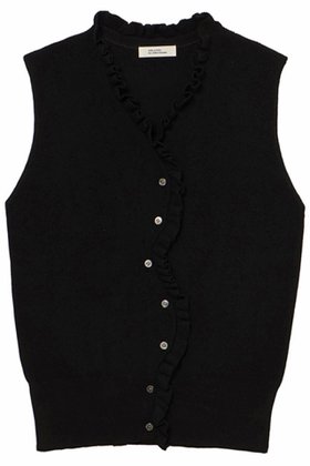 【ミラ ショーン バイ チカ キサダ/mila schon by chika kisada】 フリルリブニットベスト人気、トレンドファッション・服の通販 founy(ファニー) ファッション Fashion レディースファッション Fashion for Women トップス・カットソー Cut & Sew Tops ニット Knit Tops & Sweaters ベスト&ジレ / 重ね着スタイル Vests & Gilets カジュアルプルオーバー・ニットトップス Pullovers & Knit Tops / Casual Pullovers アシンメトリー Asymmetrical Style トレンド Trend, Trending Now フリル Frill, Ruffle ベスト Vest, Waistcoat 畦 Ribbed Knit |ID:prp329100004879905