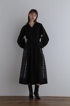 【ル フィル/LE PHIL】の《LE PHIL》モノトーンチェックジャガードドレス ブラック|ID: prp329100004879962 ipo3291000000037011216