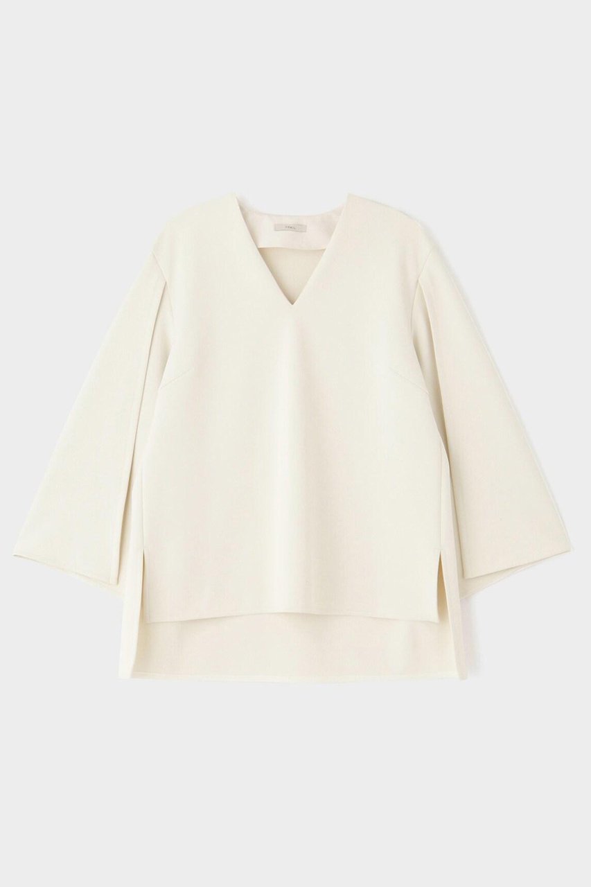 【ル フィル/LE PHIL】のハイストレッチダンボールブラウス 人気、トレンドファッション・服の通販 founy(ファニー) 　ファッション　Fashion　レディースファッション　Fashion for Women　トップス・カットソー　Cut & Sew Tops　シャツ・ブラウス・オフィスカジュアル　Elegant Blouses & Button-Ups　ショート　Short, Short Length　スリット　Slit, Slit Detail　スリーブ　Sleeve, Long Sleeve / Short Sleeve　ビッグ　Big, Oversized　フレア　Flare, Flared　再入荷　Restock / Back in Stock　other-2|ID: prp329100004879971 ipo3291000000036413774