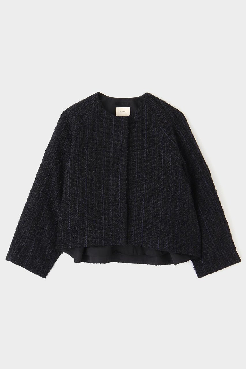 【ル フィル/LE PHIL】の《LE PHIL》モールツィードバックフレアジャケット 人気、トレンドファッション・服の通販 founy(ファニー) ファッション Fashion レディースファッション Fashion for Women アウター Coat / Outerwear Collection レディースジャケット・軽アウター Jackets コンパクト Compact, Small Size シンプル Simple, Minimal ジャケット Jacket, Outerwear スタンダード Standard, Basic ツイード Twill, Twill Weave ドレープ Drape, Draping Fabric バランス Balance, Style Balance フレア Flare, Flared ミックス Mix, Mixed Style ヨーク Yoke, Yoke Design 新作・新入荷 New Arrivals / New In other-2|ID: prp329100004879983 ipo3291000000036413852