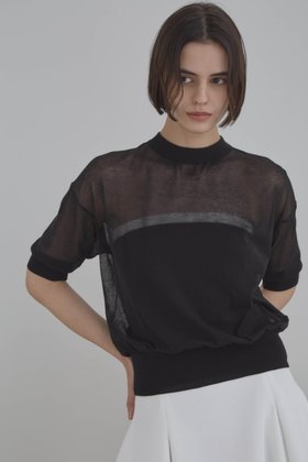 【ル フィル/LE PHIL】 《LE PHIL》ハーフスリーブシアーニット人気、トレンドファッション・服の通販 founy(ファニー) ファッション Fashion レディースファッション Fashion for Women トップス・カットソー Cut & Sew Tops ニット Knit Tops & Sweaters カジュアルプルオーバー・ニットトップス Pullovers & Knit Tops / Casual Pullovers インナー Innerwear シアー Sheer, See-Through スタンダード Standard, Basic エレガント 上品 Elegant 新作・新入荷 New Arrivals / New In |ID:prp329100004880003