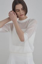 【ル フィル/LE PHIL】の《LE PHIL》ハーフスリーブシアーニット 人気、トレンドファッション・服の通販 founy(ファニー) ファッション Fashion レディースファッション Fashion for Women トップス・カットソー Cut & Sew Tops ニット Knit Tops & Sweaters カジュアルプルオーバー・ニットトップス Pullovers & Knit Tops / Casual Pullovers インナー Innerwear シアー Sheer, See-Through スタンダード Standard, Basic エレガント 上品 Elegant 新作・新入荷 New Arrivals / New In thumbnail ホワイト|ID: prp329100004880003 ipo3291000000036413980