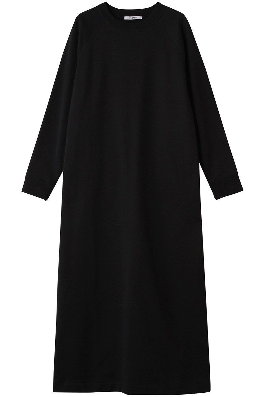 【スローン/SLOANE】のスーピマハイゲージ ラグランスリーブワンピース インテリア・キッズ・メンズ・レディースファッション・服の通販 founy(ファニー) 　ファッション　Fashion　レディースファッション　Fashion for Women　ワンピース　Dresses　チュニック　Tunic Tops & Dresses　エレガント 上品　Elegant　スーピマ　Supima, Premium Cotton　チュニック　Tunic, Long Top　ポケット　Pocket, Pocket Detail　リラックス　Relax, Relaxed Fit　ロング　Long, Long-Length　ブラック|ID: prp329100004880033 ipo3291000000036414270