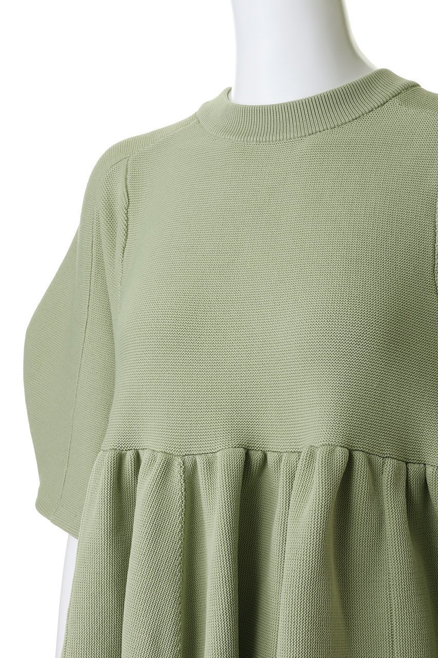 【クラネ/CLANE】のPEPLUM HALF SLEEVE KNIT TOPS ニット/セーター 人気、トレンドファッション・服の通販 founy(ファニー) 　ファッション　Fashion　レディースファッション　Fashion for Women　トップス・カットソー　Cut & Sew Tops　ニット　Knit Tops & Sweaters　カジュアルプルオーバー・ニットトップス　Pullovers & Knit Tops / Casual Pullovers　スリーブ　Sleeve, Long Sleeve / Short Sleeve　セーター　Sweater, Knitwear　フレア　Flare, Flared　ペプラム　Peplum, Flared Hem　新作・新入荷　New Arrivals / New In　other-5|ID: prp329100004880042 ipo3291000000036414337