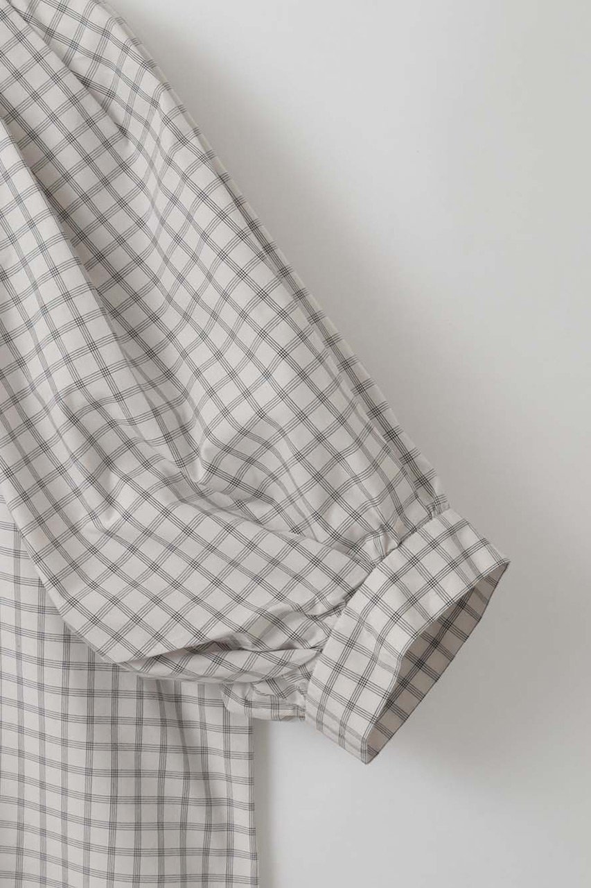 【ハー/HER.】のショルダータックチェックブラウス 人気、トレンドファッション・服の通販 founy(ファニー) 　ファッション　Fashion　レディースファッション　Fashion for Women　トップス・カットソー　Cut & Sew Tops　シャツ・ブラウス・オフィスカジュアル　Elegant Blouses & Button-Ups　ショート　Short, Short Length　シンプル　Simple, Minimal　スリーブ　Sleeve, Long Sleeve / Short Sleeve　ダウン　Down, Puffer　チェック　Check, Plaid, Tartan　デニム　Denim, Jeans Material　モノトーン　Monotone, Black and White　夏　Summer　新作・新入荷　New Arrivals / New In　other-5|ID: prp329100004880049 ipo3291000000036414396