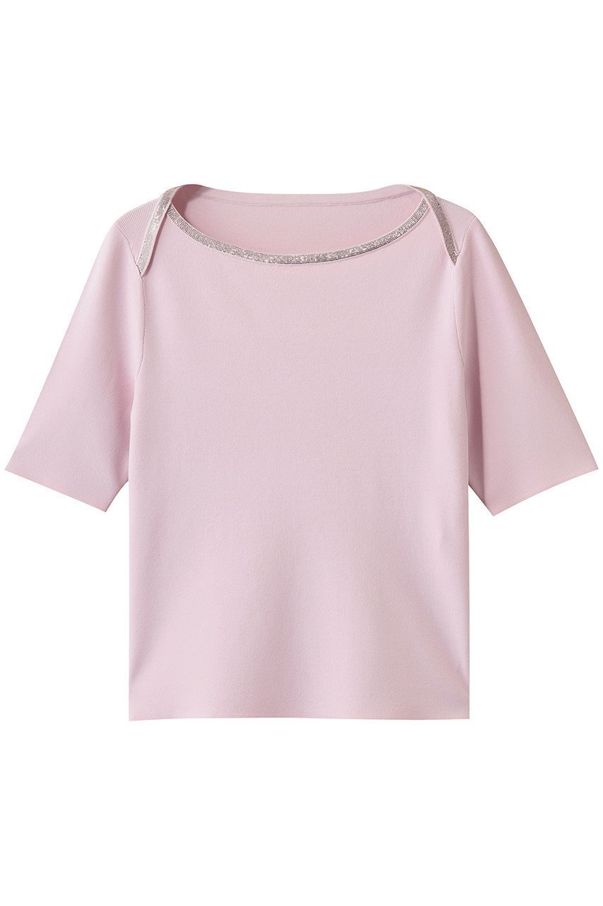 【アナイ/ANAYI】のステップビジュープルオーバー インテリア・キッズ・メンズ・レディースファッション・服の通販 founy(ファニー) 　ファッション　Fashion　レディースファッション　Fashion for Women　トップス・カットソー　Cut & Sew Tops　ニット　Knit Tops & Sweaters　カジュアルプルオーバー・ニットトップス　Pullovers & Knit Tops / Casual Pullovers　インナー　Innerwear　クラシカル　Classical, Vintage-Inspired　ジャケット　Jacket, Outerwear　ビジュー　Bijou, Jewel-like Accent　フィット　Fit, Slim Fit　エレガント 上品　Elegant　新作・新入荷　New Arrivals / New In　ピンク|ID: prp329100004880054 ipo3291000000036414432