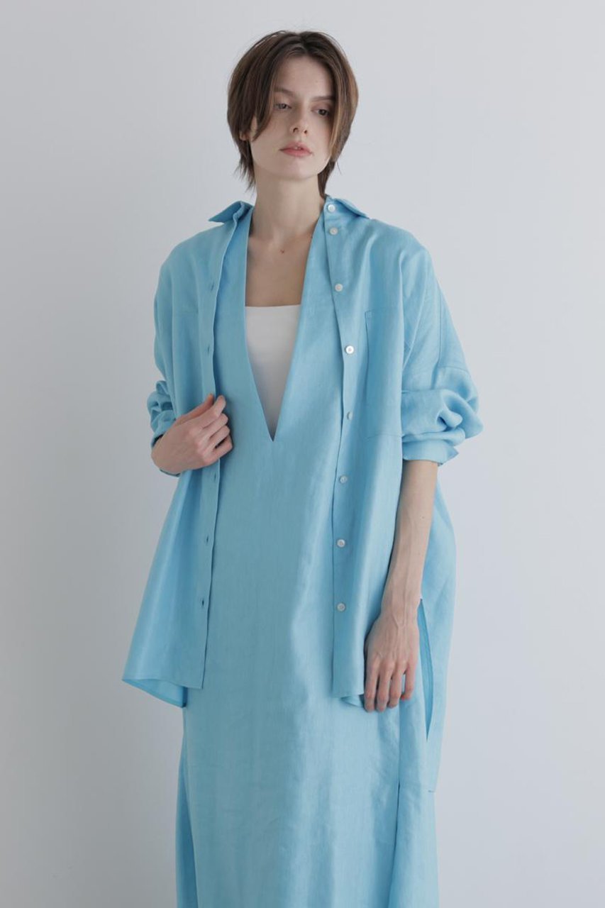 【ル フィル/LE PHIL】のキュプラリネンブラウス 人気、トレンドファッション・服の通販 founy(ファニー) 　ファッション　Fashion　レディースファッション　Fashion for Women　トップス・カットソー　Cut & Sew Tops　シャツ・ブラウス・オフィスカジュアル　Elegant Blouses & Button-Ups　キュプラ　Cupro, Eco Fabric　シンプル　Simple, Minimal　スタンダード　Standard, Basic　スリーブ　Sleeve, Long Sleeve / Short Sleeve　ネップ　Nepp, Slub Yarn　フロント　Front, Front Design　ポケット　Pocket, Pocket Detail　ヨーク　Yoke, Yoke Design　ロング　Long, Long-Length　エレガント 上品　Elegant　新作・新入荷　New Arrivals / New In　other-2|ID: prp329100004880058 ipo3291000000036414455