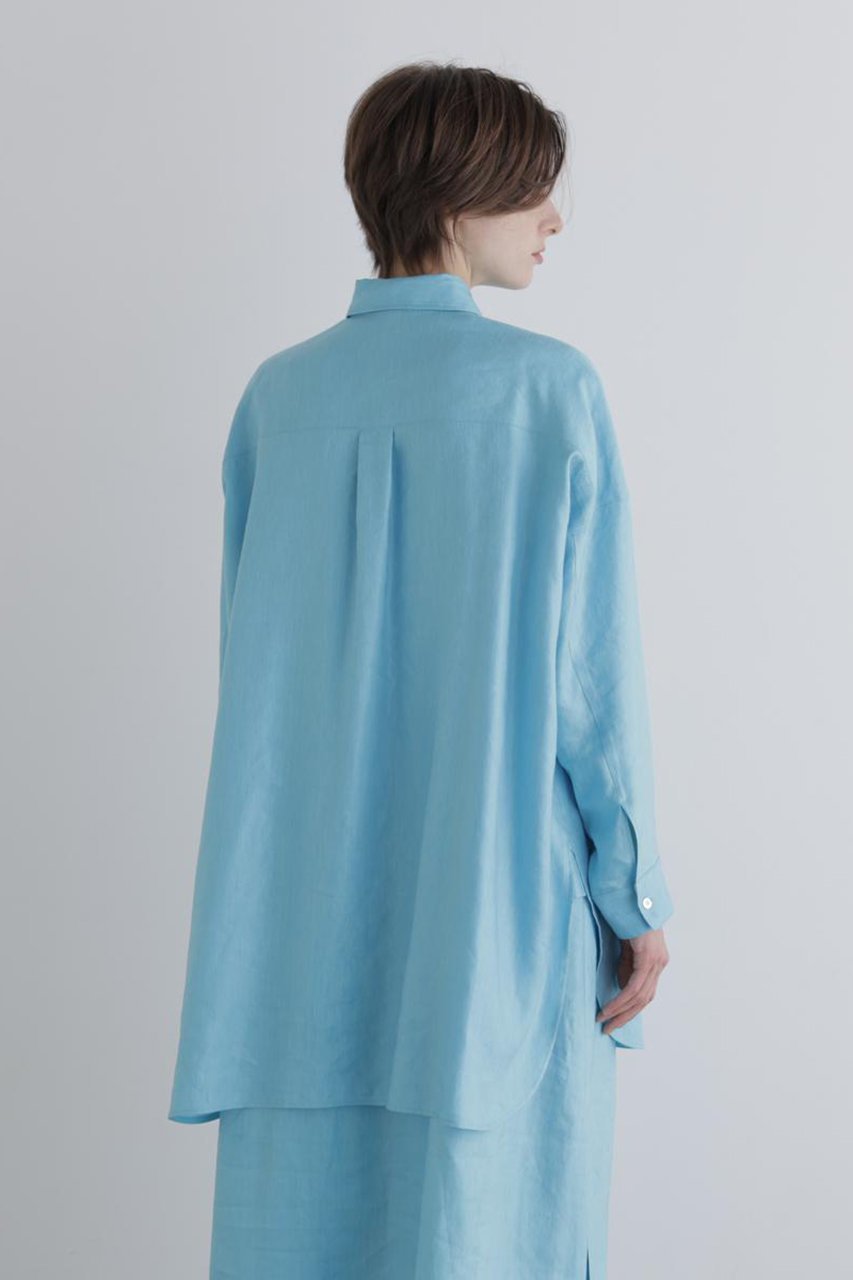 【ル フィル/LE PHIL】のキュプラリネンブラウス 人気、トレンドファッション・服の通販 founy(ファニー) 　ファッション　Fashion　レディースファッション　Fashion for Women　トップス・カットソー　Cut & Sew Tops　シャツ・ブラウス・オフィスカジュアル　Elegant Blouses & Button-Ups　キュプラ　Cupro, Eco Fabric　シンプル　Simple, Minimal　スタンダード　Standard, Basic　スリーブ　Sleeve, Long Sleeve / Short Sleeve　ネップ　Nepp, Slub Yarn　フロント　Front, Front Design　ポケット　Pocket, Pocket Detail　ヨーク　Yoke, Yoke Design　ロング　Long, Long-Length　エレガント 上品　Elegant　新作・新入荷　New Arrivals / New In　other-6|ID: prp329100004880058 ipo3291000000036414459